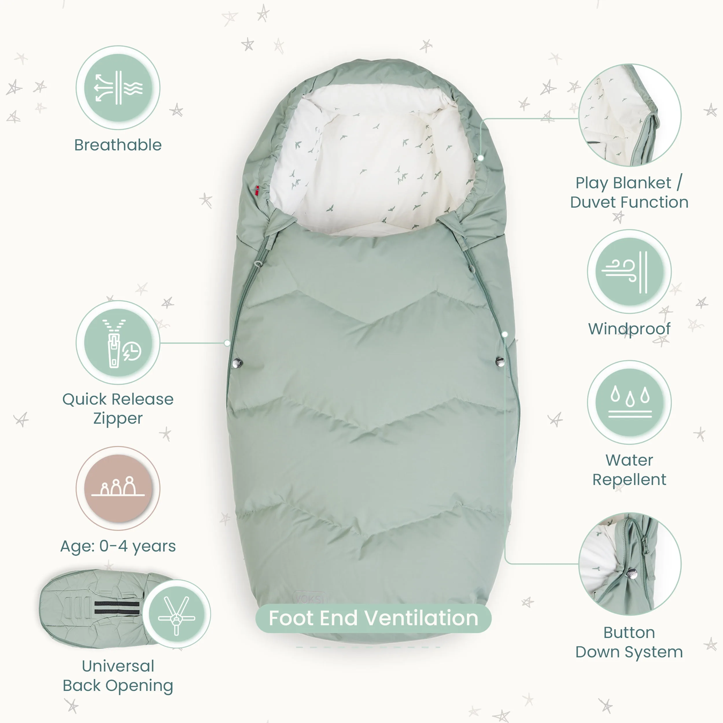 Voksi® Urban Baby Sleeping Bag - Image 2