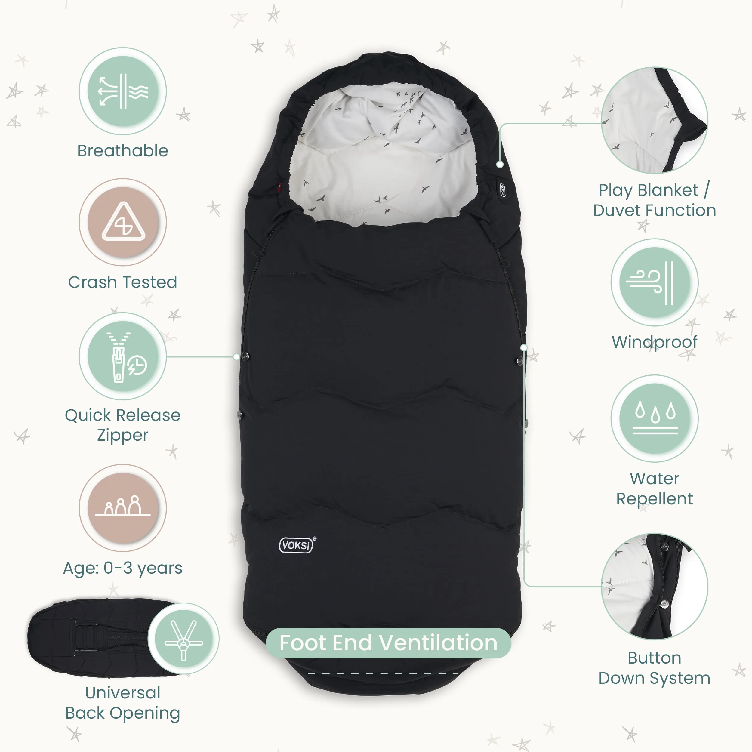 Voksi® Explorer Baby Sleeping Bag - Image 11