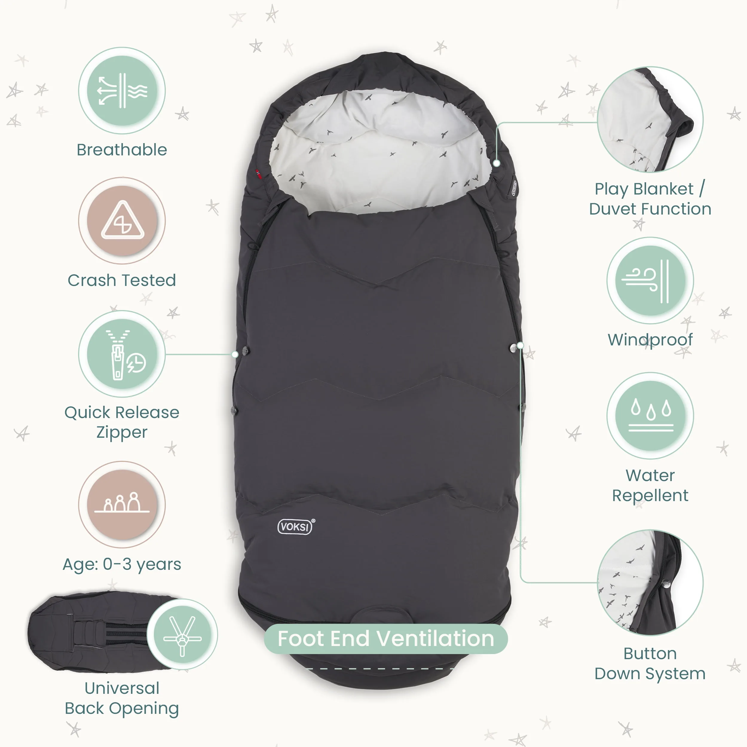 Voksi® Explorer Baby Sleeping Bag - Image 9